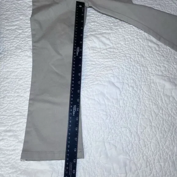 Cat & Jack - Girls' Bootcut Twill‎ School Uniform Chino Pants - Oyster - Size 5 - Picture 8 of 12